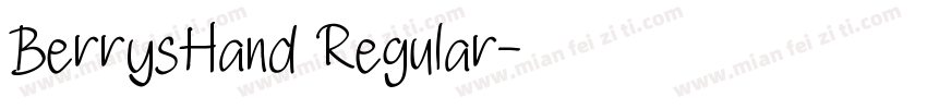 BerrysHand Regular字体转换